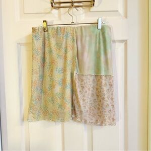 Pink and green BP mini skirt